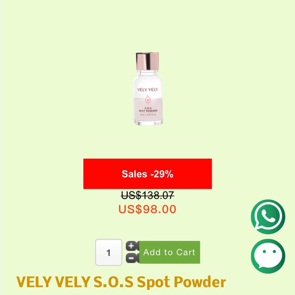 VELY VELY S.O.S Spot Powder - Acne , Blemish Rescue Treatment ( Pack of 2 ) - Picture 4 of 6